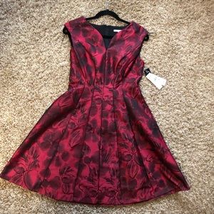 Berry Red floral dress
